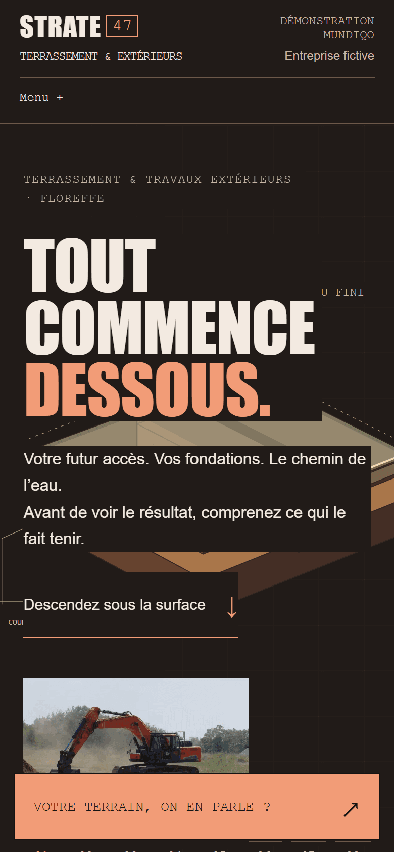Aperçu mobile du modèle Strate 47